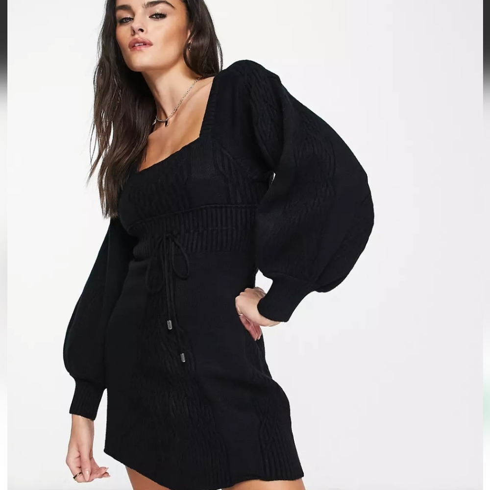 Free People Emmaline Mini Dress in Black